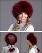 Cappello invernale FurLuxe Natural Reinfell | Cappello di pelliccia spessa con paraorecchie per uno stile elegante quando fa freddo