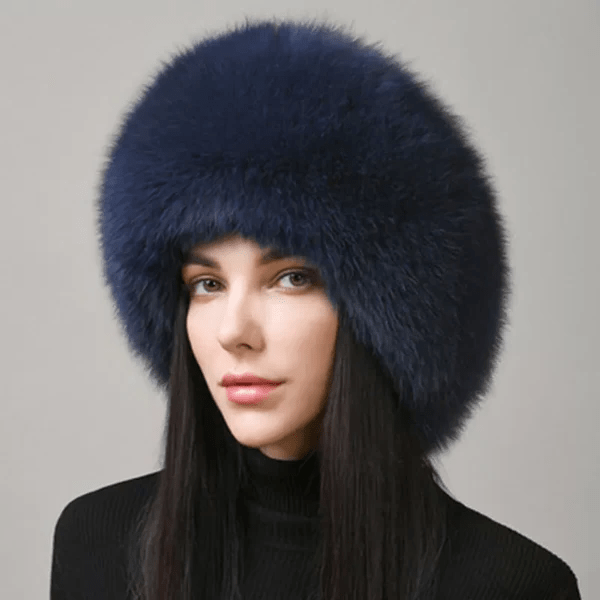 Cappello invernale FurLuxe Natural Reinfell | Cappello di pelliccia spessa con paraorecchie per uno stile elegante quando fa freddo