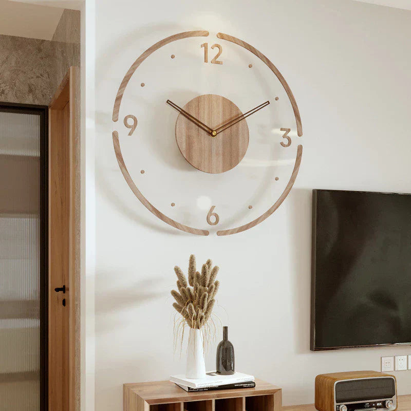 Orologio da parete minimalista in legno – stile scandinavo, 30 cm