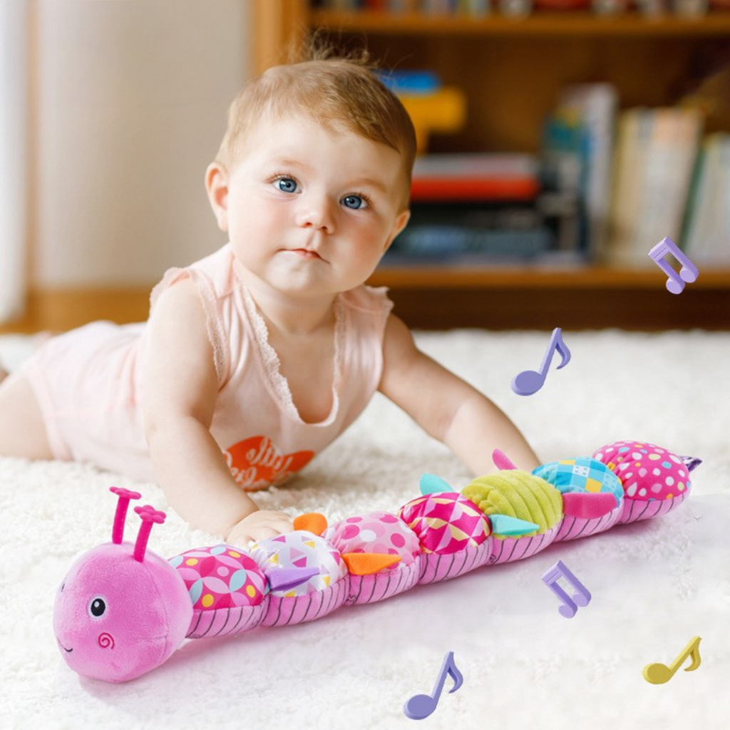 Bruco Interattivo Musicale – Giocattolo Educativo in Peluche per Neonati e Prima Infanzia