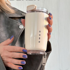 LuxeTherm | Tazza Termica Elegante in Acciaio Inox – Bicchiere Isotermico Riutilizzabile da 300 ml per Bevande Fredde e 
