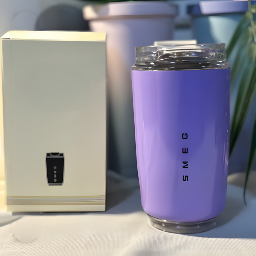 LuxeTherm | Tazza Termica Elegante in Acciaio Inox – Bicchiere Isotermico Riutilizzabile da 300 ml per Bevande Fredde e 
