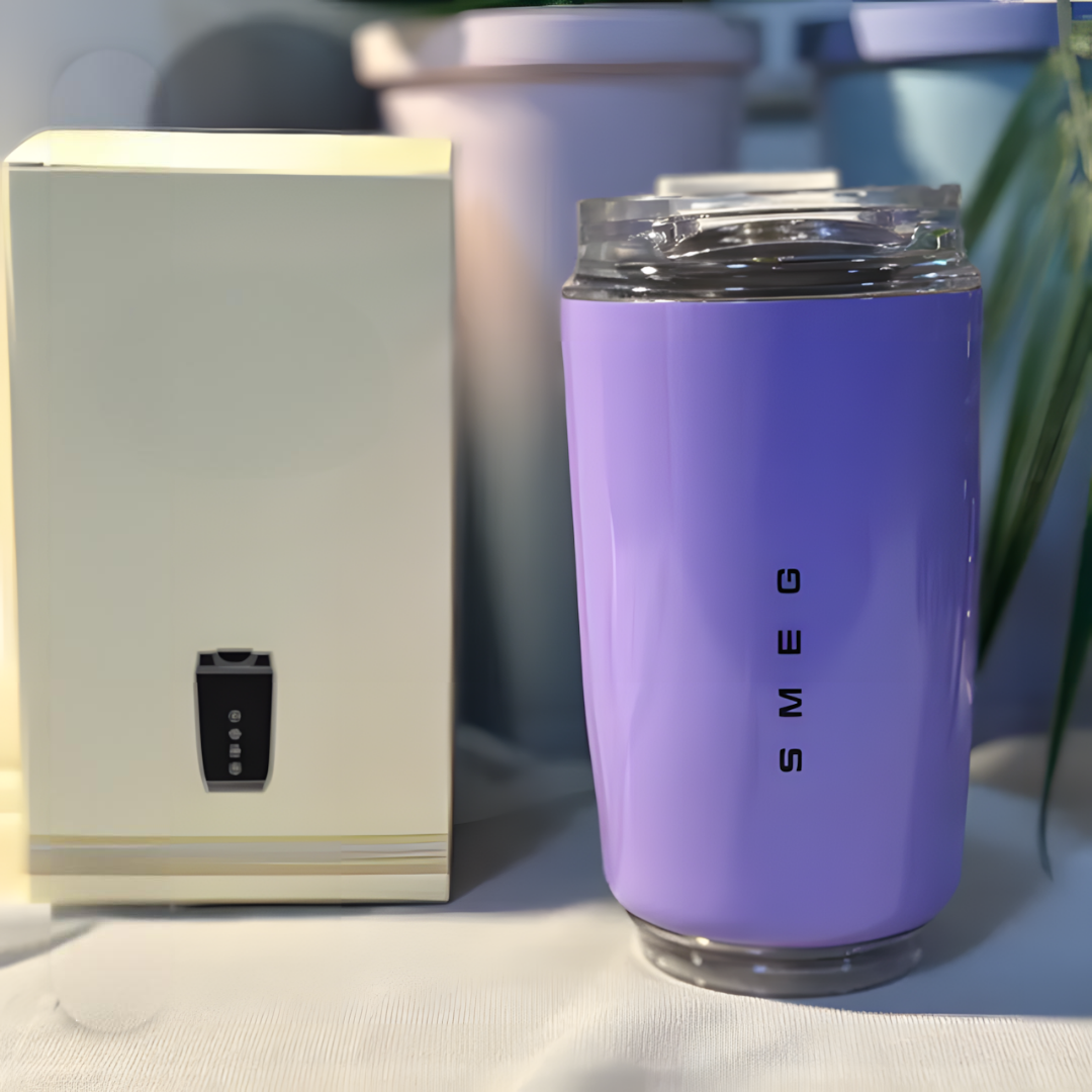 LuxeTherm | Tazza Termica Elegante in Acciaio Inox – Bicchiere Isotermico Riutilizzabile da 300 ml per Bevande Fredde e 