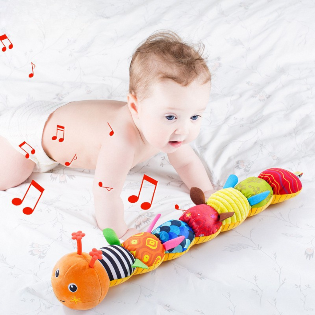Bruco Interattivo Musicale – Giocattolo Educativo in Peluche per Neonati e Prima Infanzia