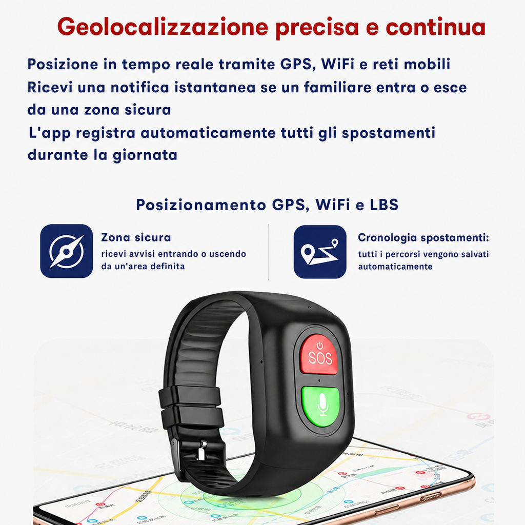 Smartwatch GPS 4G per Anziani – SOS, Salute e Sicurezza Sempre con Te