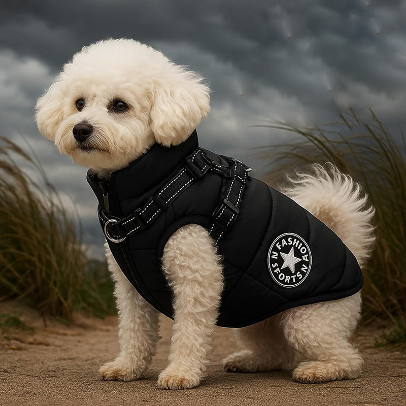Cappotto Invernale 3-in-1 per Cani con Pettorina | Imbottito, Impermeabile e Antivento