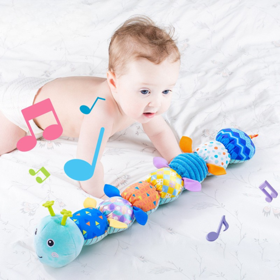 Bruco Interattivo Musicale – Giocattolo Educativo in Peluche per Neonati e Prima Infanzia