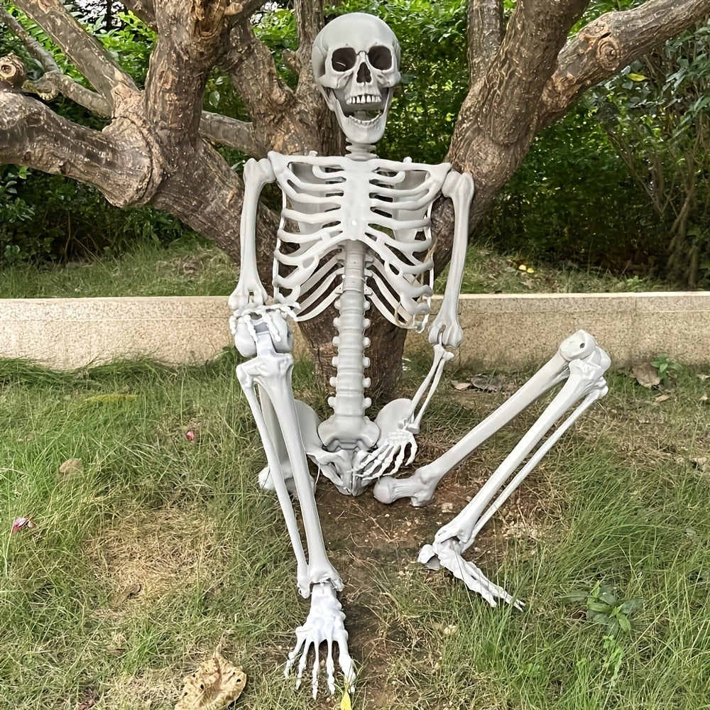 Halloween Deko Lebensgroßes Skelett Figur Kunststoff