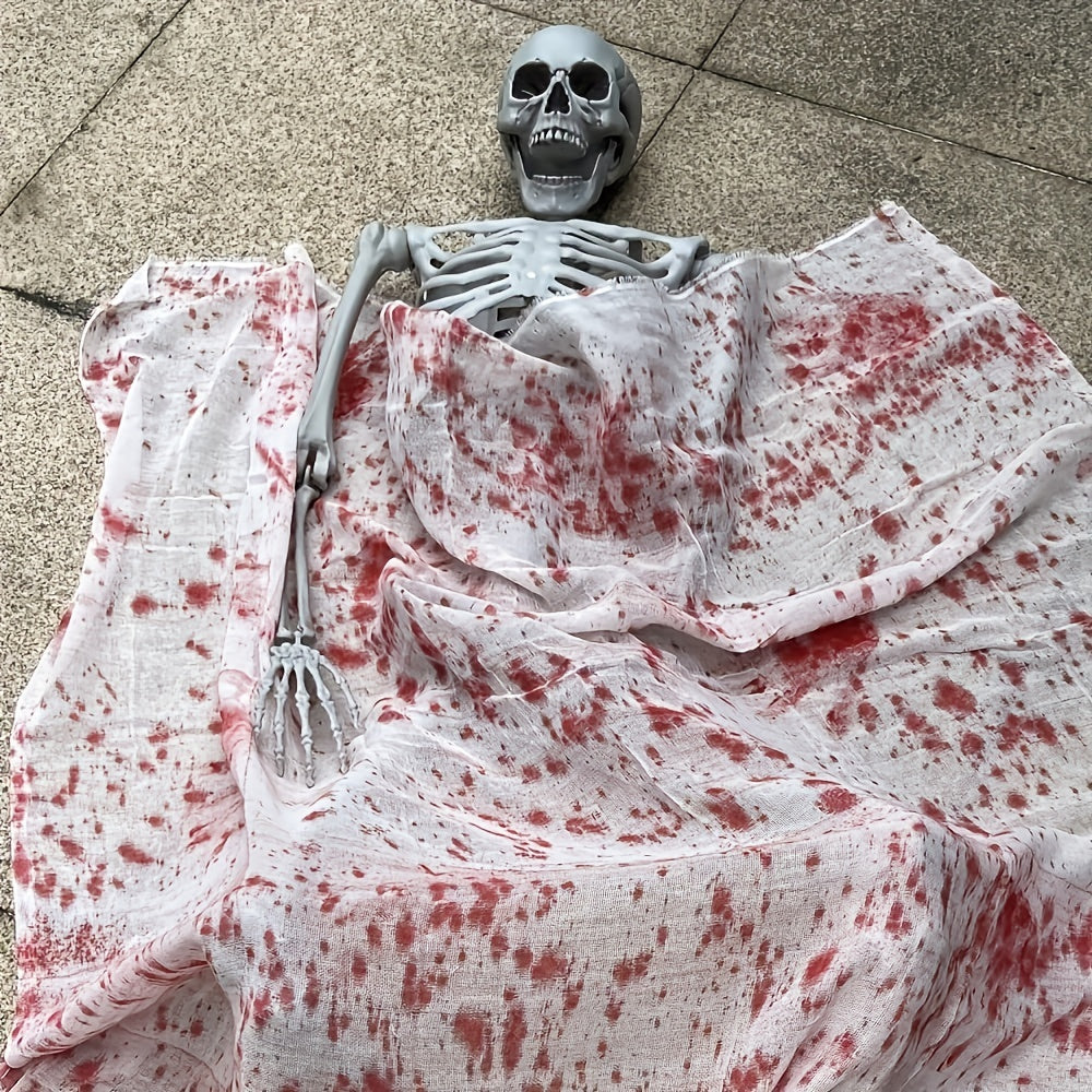Halloween Deko Lebensgroßes Skelett Figur Kunststoff