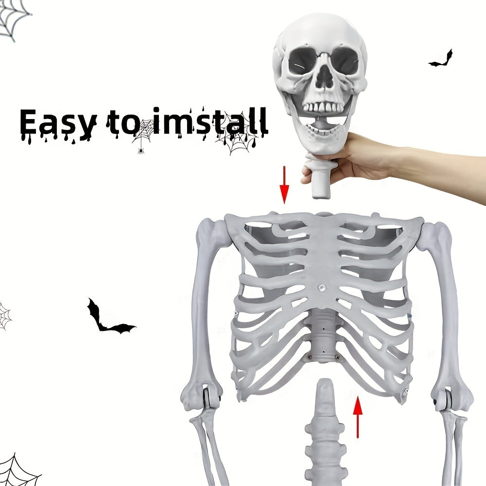 Halloween Deko Lebensgroßes Skelett Figur Kunststoff