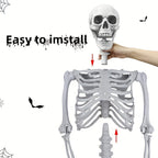 Halloween Deko Lebensgroßes Skelett Figur Kunststoff