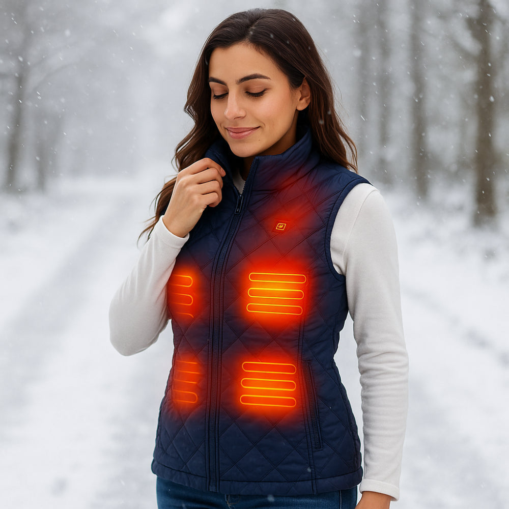 Gilet Riscaldato da Donna Riscaldamento Elettrico per Esterno Inverno