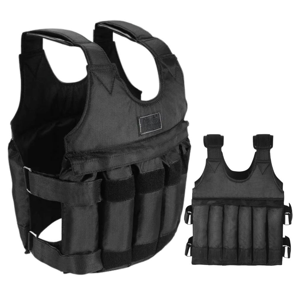 Gilet zavorrato unisex regolabile da allenamento da 50 kg
