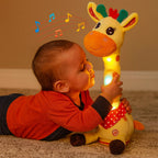 Giocattolo di peluche interattivo Giraffa che canta, compagno musicale per bambini