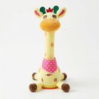 Giocattolo di peluche interattivo Giraffa che canta, compagno musicale per bambini