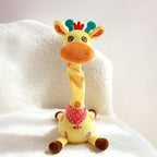 Giocattolo di peluche interattivo Giraffa che canta, compagno musicale per bambini