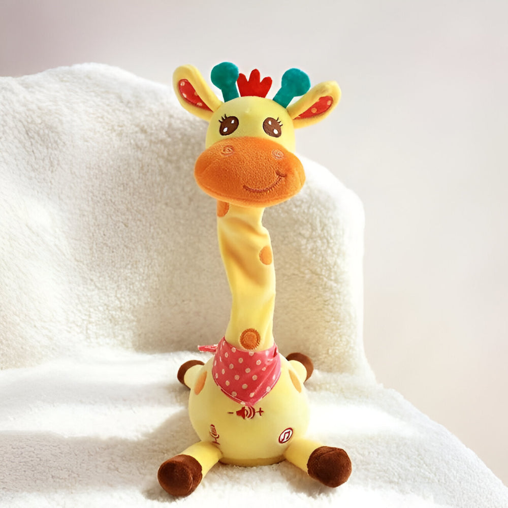 Giocattolo di peluche interattivo Giraffa che canta, compagno musicale per bambini