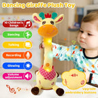 Giocattolo di peluche interattivo Giraffa che canta, compagno musicale per bambini
