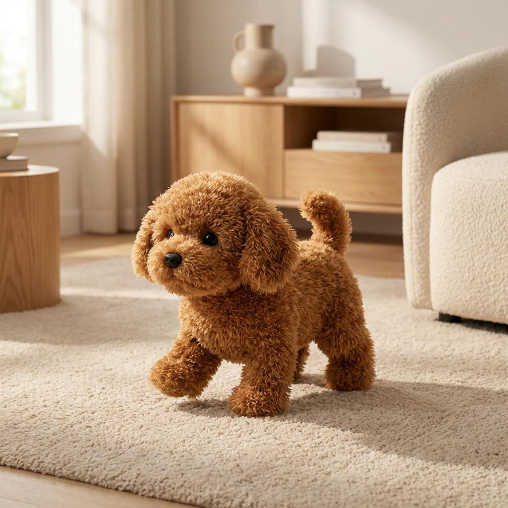 Giocattolo Peluche Cane Interattivo Cucciolo Realistico Morbido e Mobile