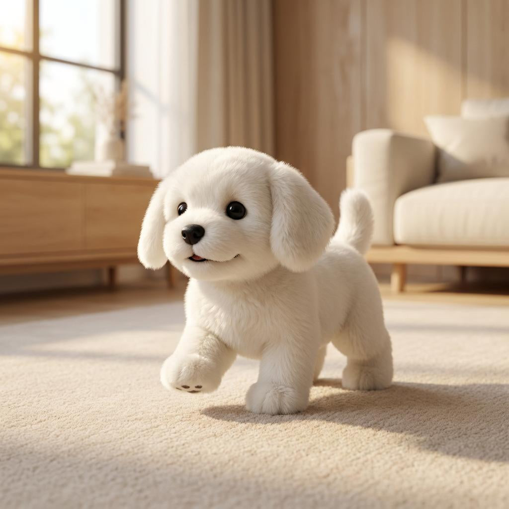 Giocattolo Peluche Cane Interattivo Cucciolo Realistico Morbido e Mobile