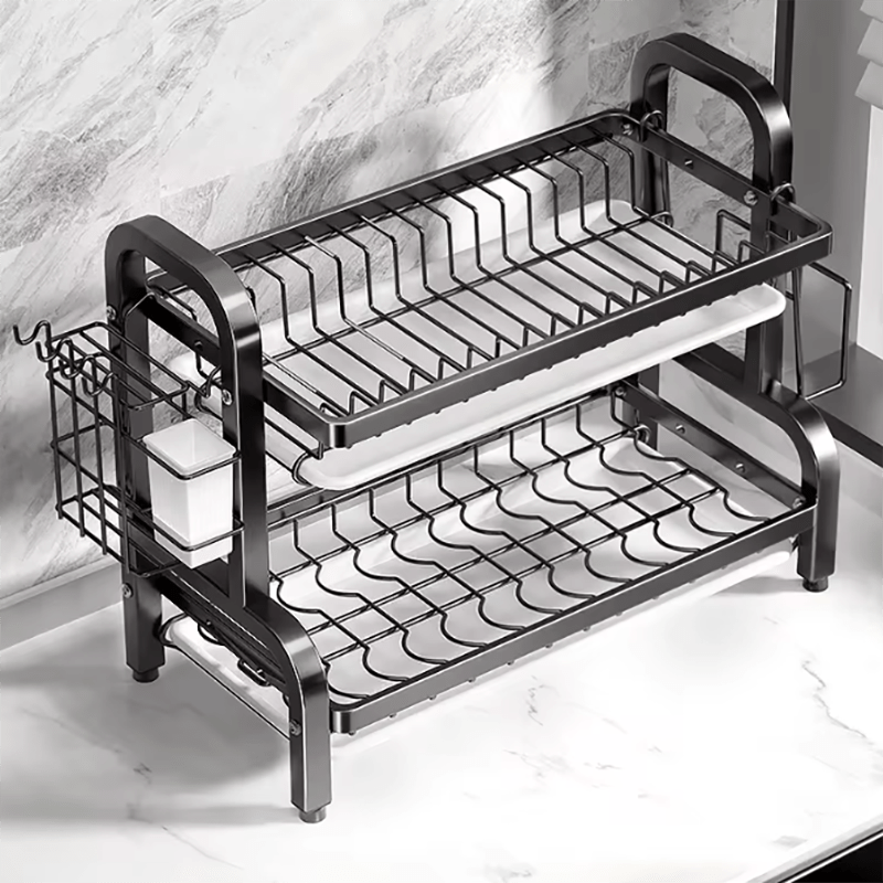 Scolapiatti a Due Livelli – Ordine e Stile in Cucina