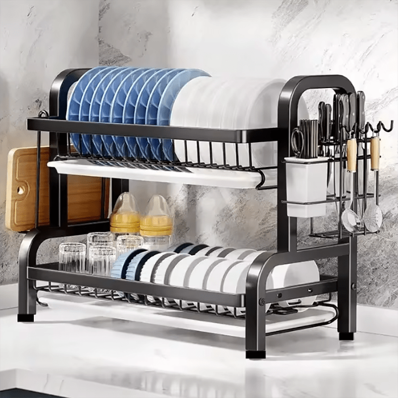 Scolapiatti a Due Livelli – Ordine e Stile in Cucina