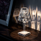 Moderna Lampada da Tavolo Lucida con Cristalli e Facile Controllo