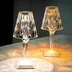 Moderna Lampada da Tavolo Lucida con Cristalli e Facile Controllo