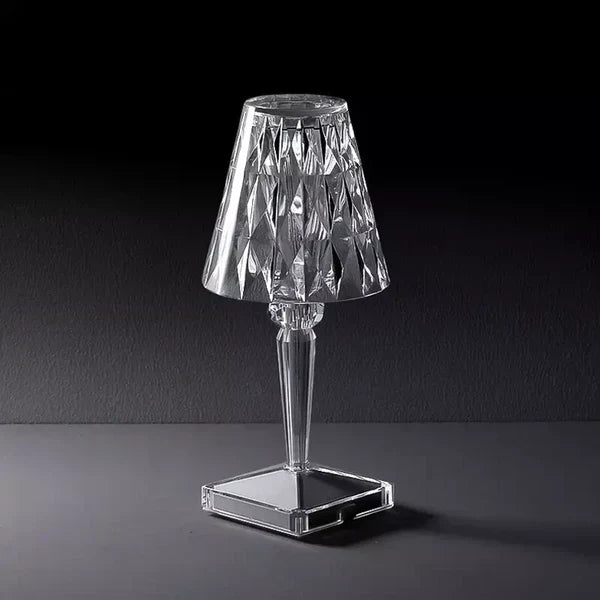 Moderna Lampada da Tavolo Lucida con Cristalli e Facile Controllo