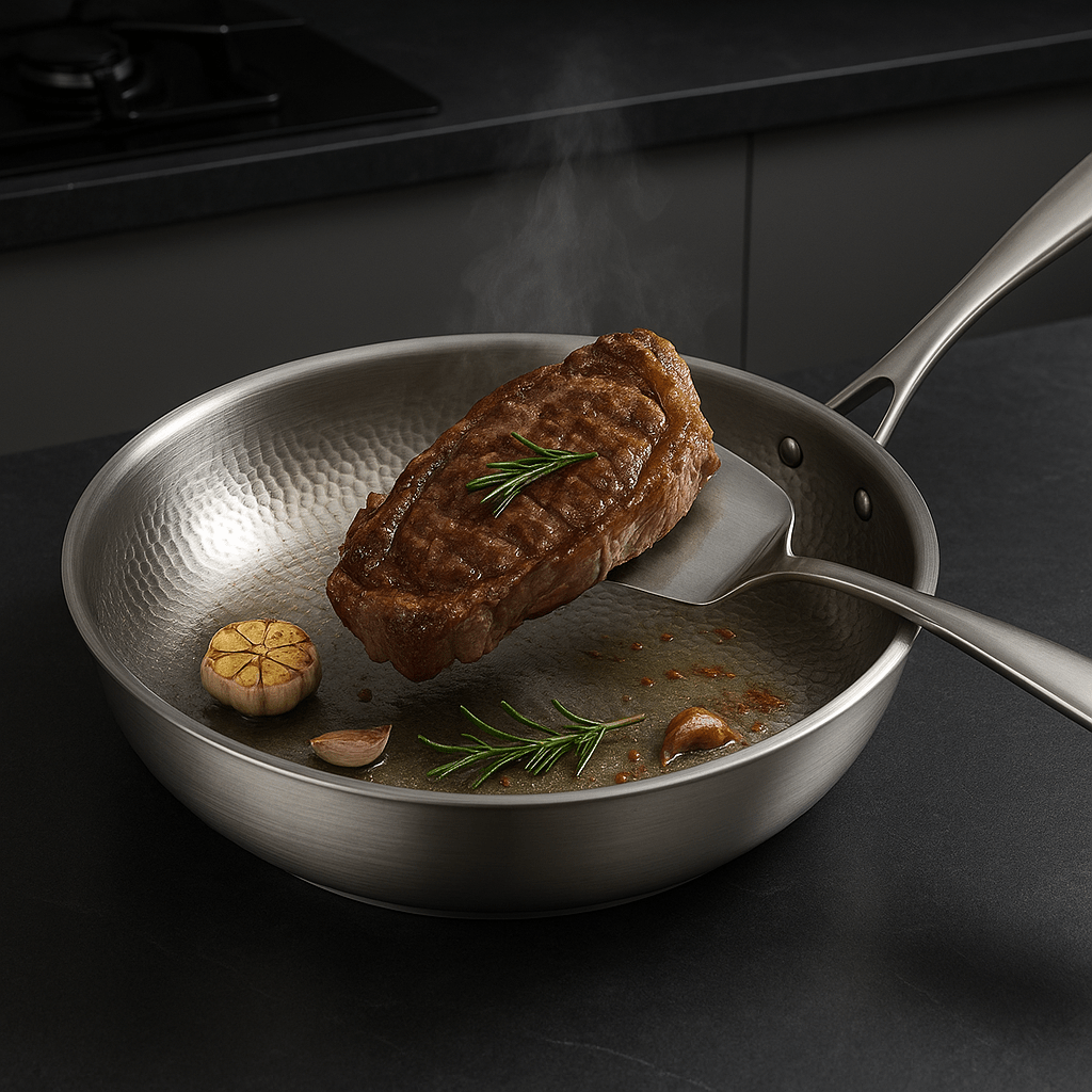 Padella in Titanio Premium per Tutti i Piani Cottura - Cucina in Modo Più Sano e Duraturo