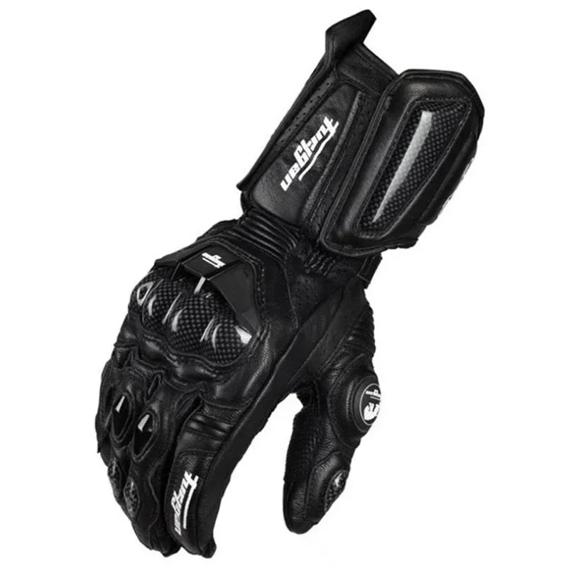 Guanti da moto RidePro Carbon | Antivento e impermeabili | Compatibili con touchscreen | Protettori in vera pelle | Per 
