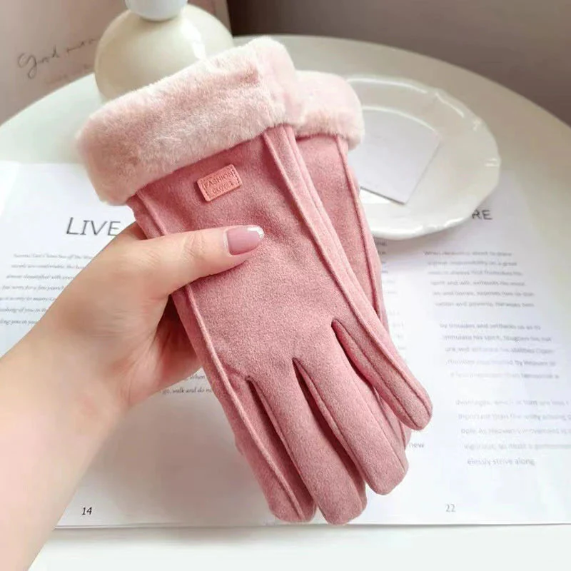 Guanti invernali da donna touchscreen caldi
