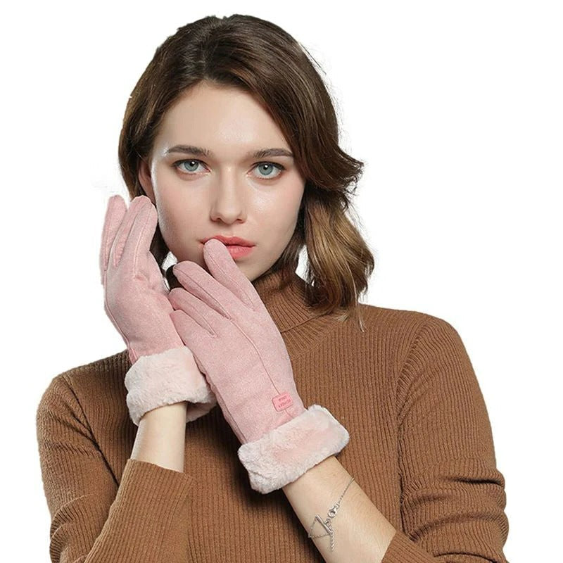 Guanti invernali da donna touchscreen caldi