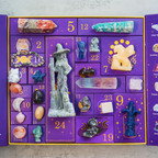 Calendario dell'Avvento di Halloween con 24 figurine di pietre preziose di cristallo