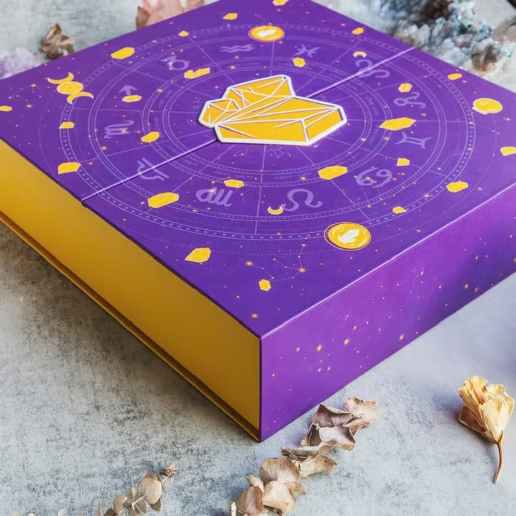 Calendario dell'Avvento di Halloween con 24 figurine di pietre preziose di cristallo