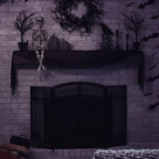 Decorazione spettrale in rete di stoffa nera inquietante di Halloween per feste e case stregate
