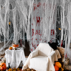 Decorazione in tessuto di garza inquietante di Halloween per la casa stregata da interni ed esterni Jack O Lantern