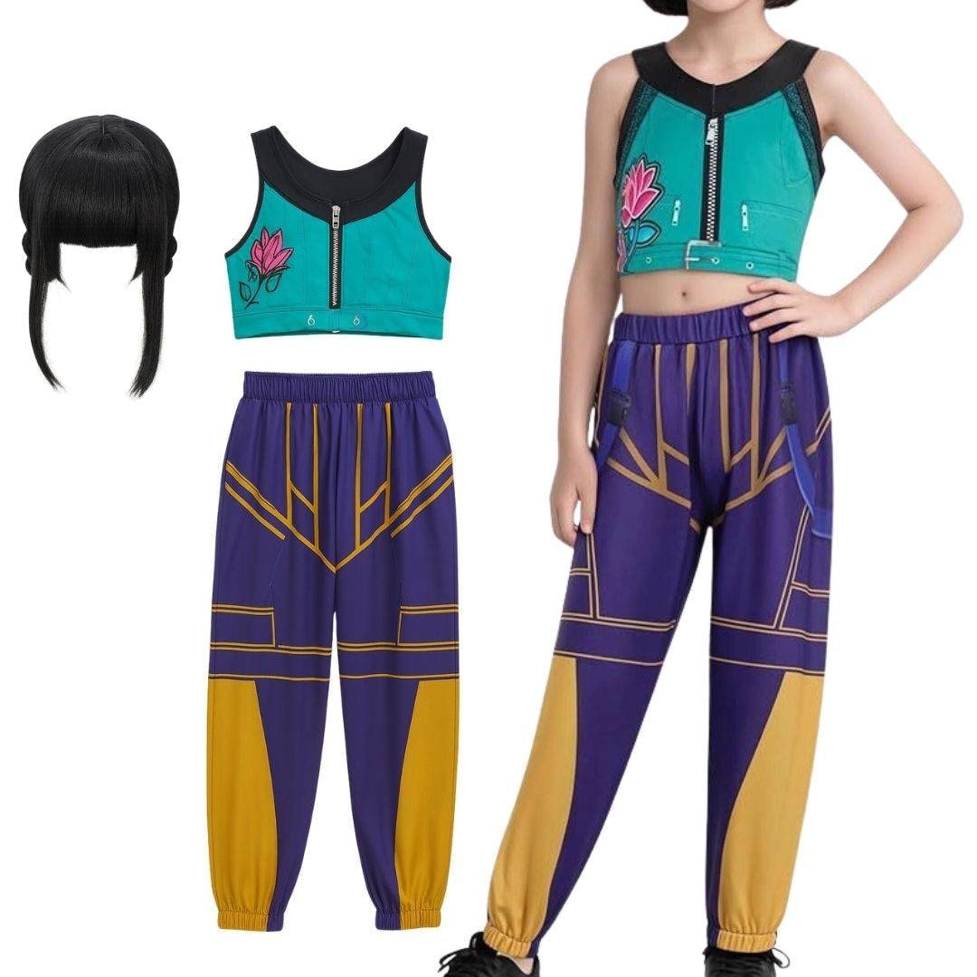 Costume da ballo di Halloween con body da ginnastica e abbigliamento da esibizione di danzatrice del ventre