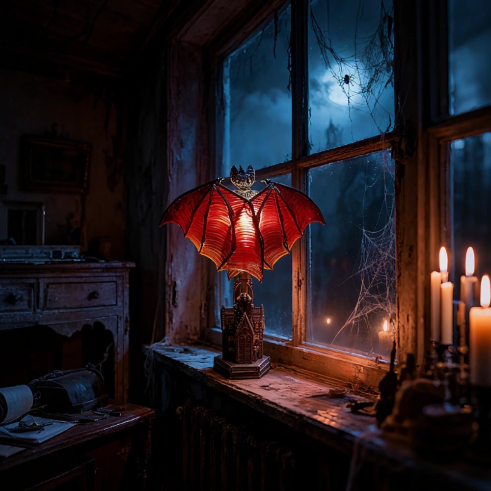 Decorazione di Halloween Fledermauslampe Tischleuchte