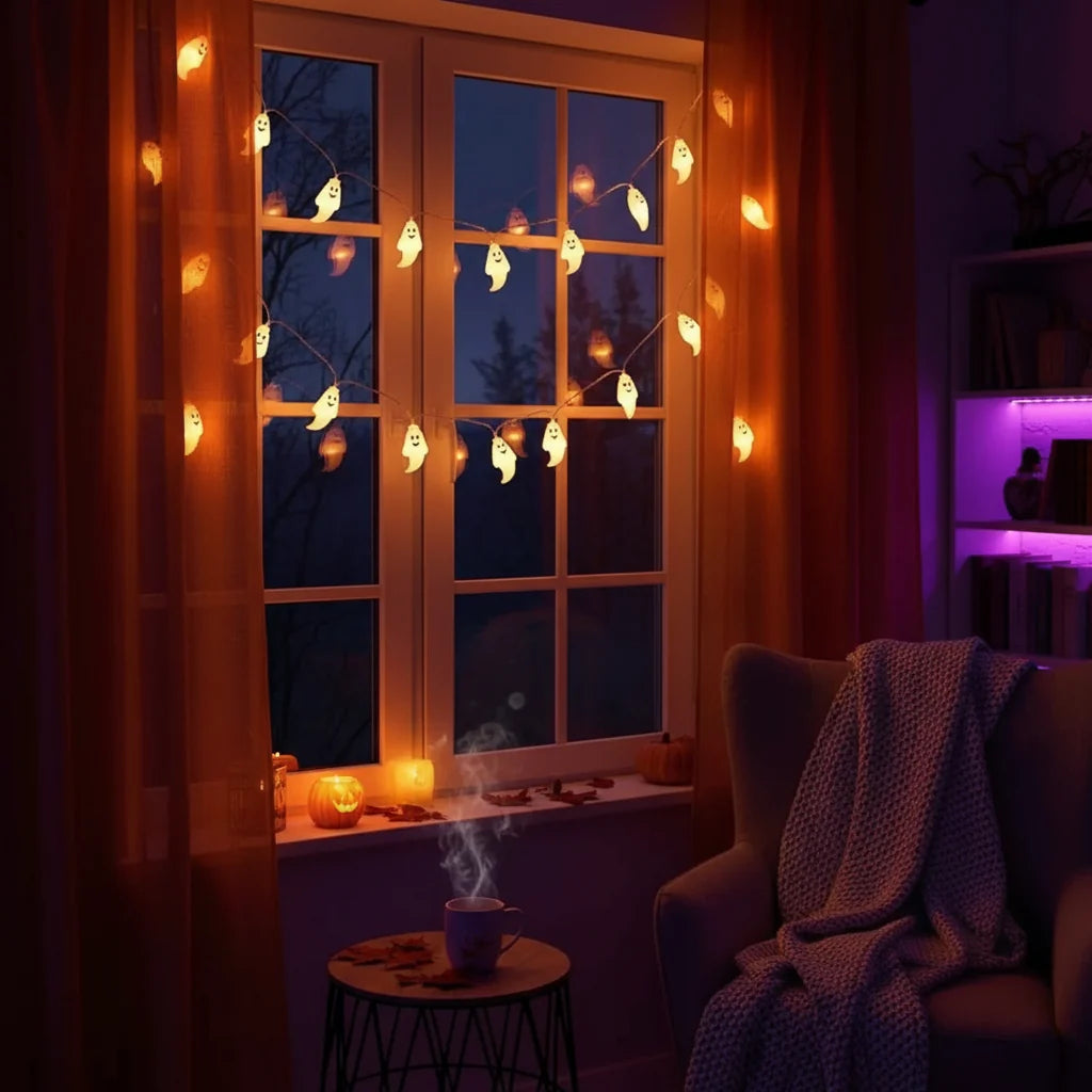 Decorazioni di Halloween Lichterkette Geisterlichter