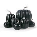 Set di zucche decorative e in bianco e nero di Halloween di 7 decorazioni autunnali artificiali intagliate