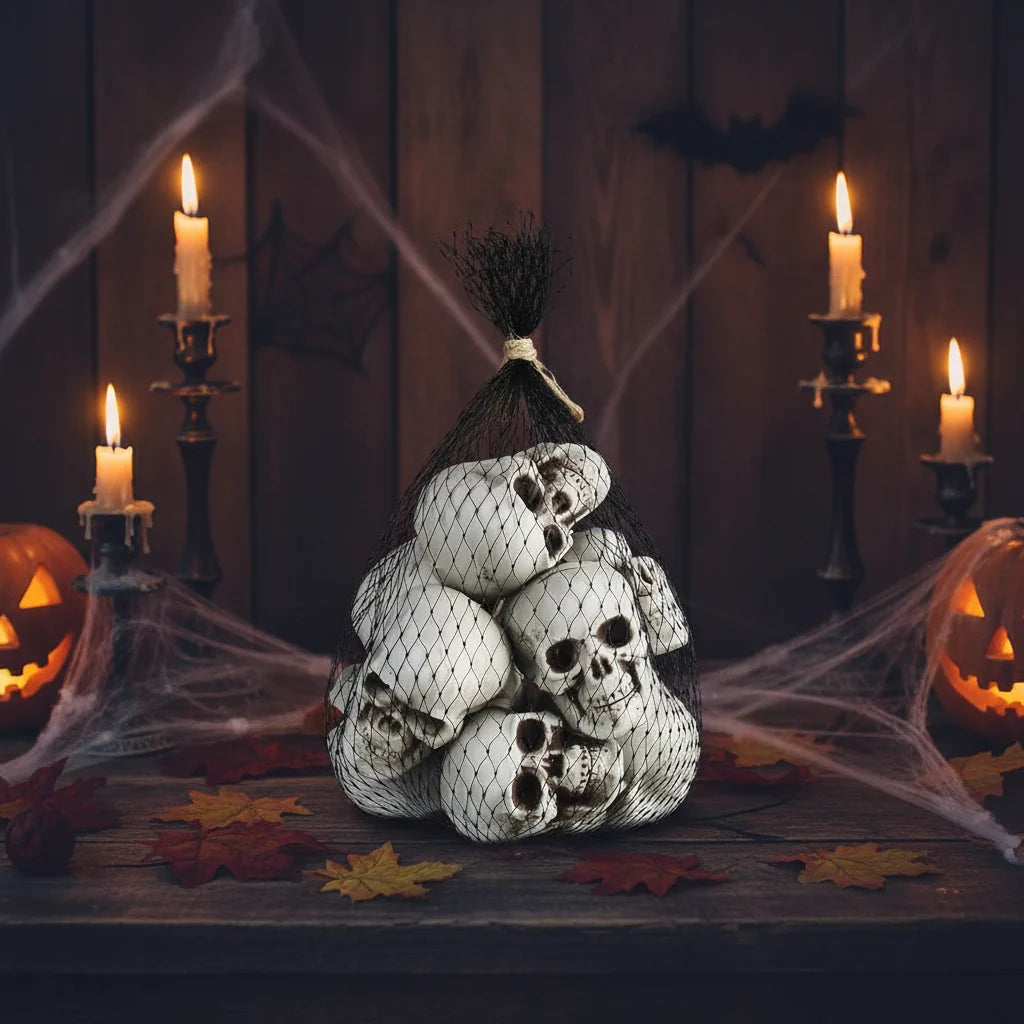 Set Halloween Deko Totenkopf Gruseliger Wohnakzent