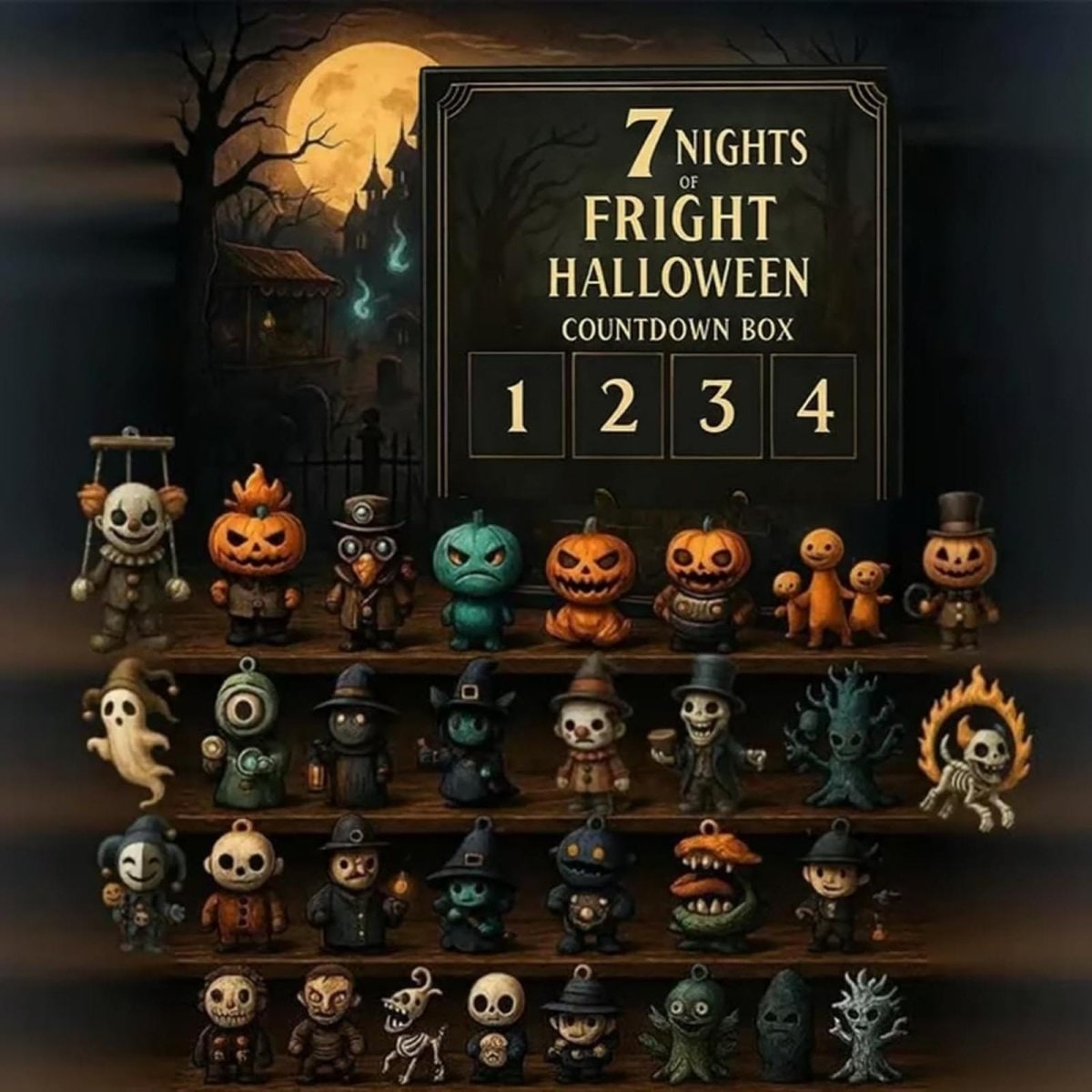Decorazioni di Halloween Adventskalender Gruselfiguren