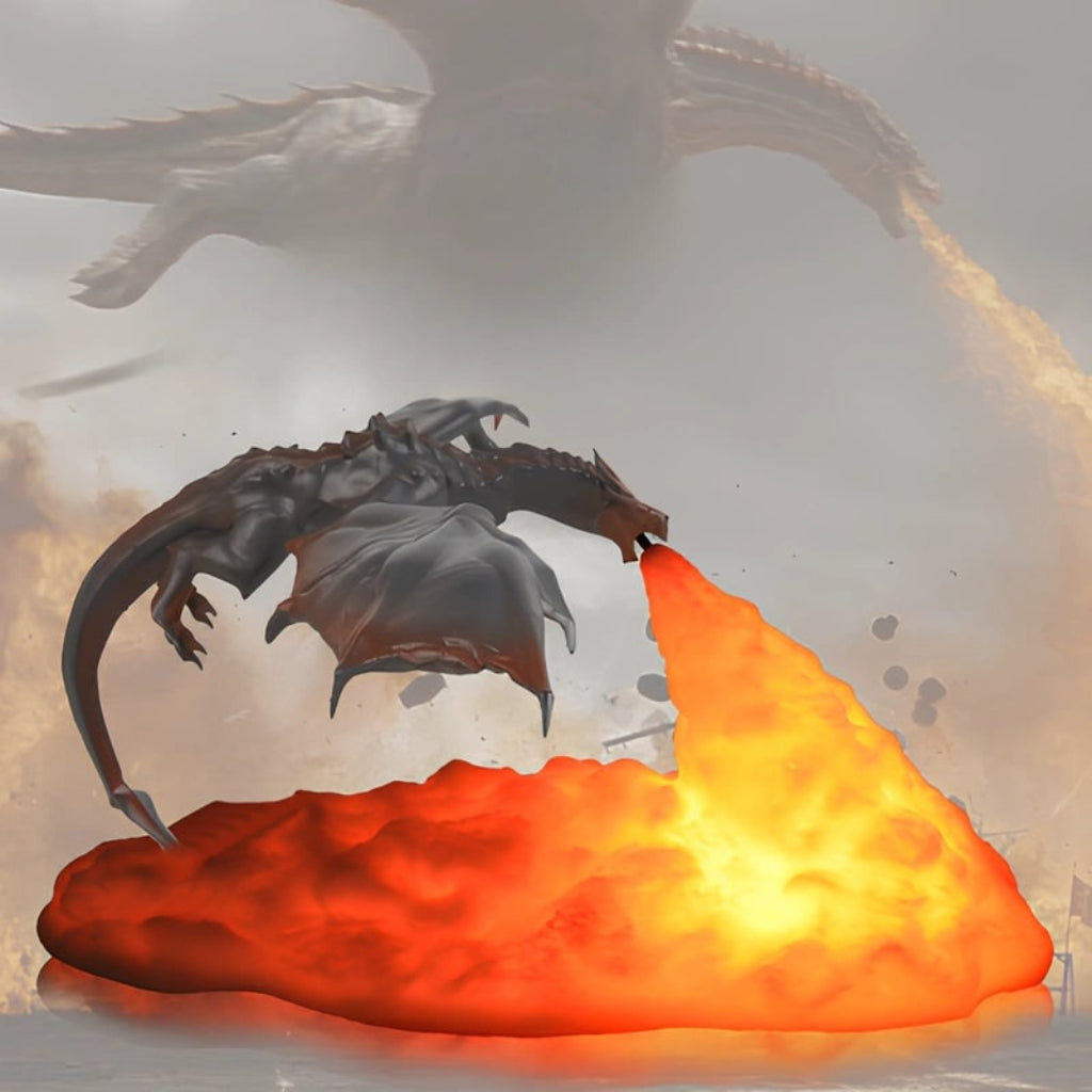 Lampada LED Feuer Dekoration Drachen Nachtlicht di Halloween