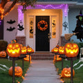 Luci del percorso di Halloween Pali di zucca ad energia solare per la decorazione del cortile esterno