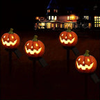 Luci del percorso di Halloween Pali di zucca ad energia solare per la decorazione del cortile esterno
