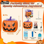 Macchina per bolle di zucca di Halloween e soffiatore con luci a LED per decorazioni per feste all'aperto