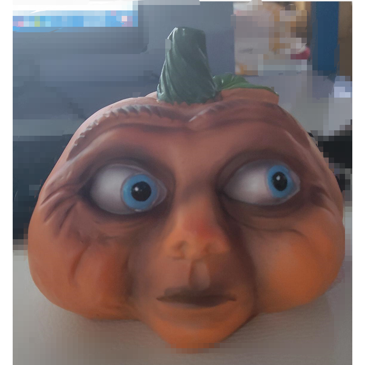 Decorazioni di zucca di Halloween con statuetta in resina di volti espressivi per decorazioni per feste e case stregate