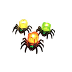 Decorazione a LED a batteria con luci da tè a forma di ragno di Halloween, per feste e case stregate