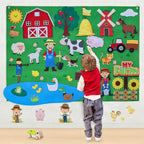 Pannello Sensoriale in Feltro Fattoria Montessori – StoryFelt™